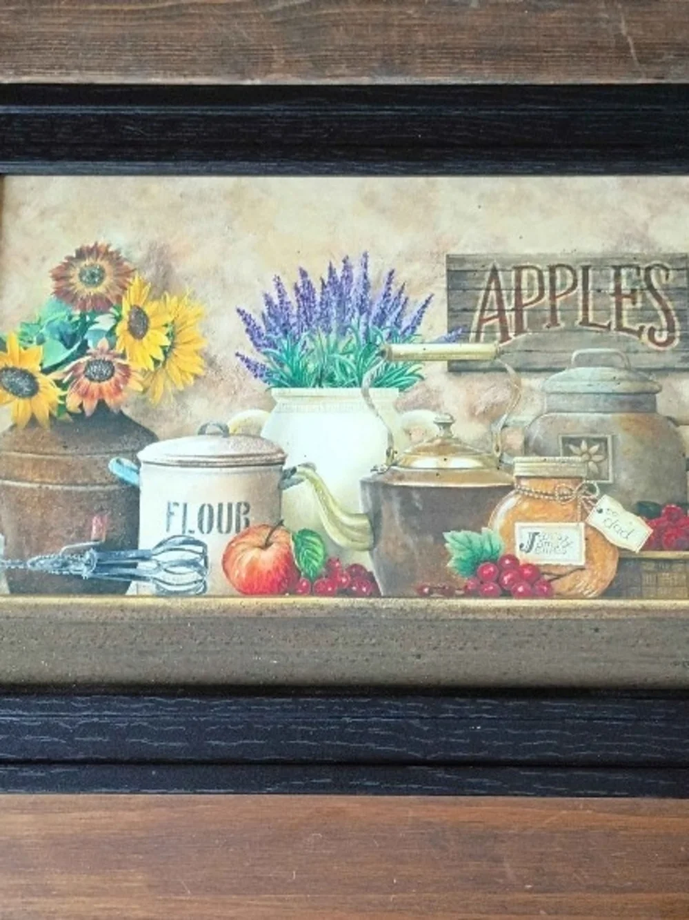 Framed Rustic Cottage Core Vintage Kitchen Framed Print 15 X 11 Made In USA